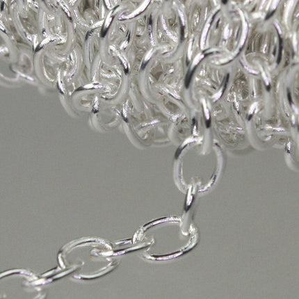 10 ft. of Sterling Silver Plated SOLDERED Thick Big Cable Chain - 4x5mm 21G Thickness Wire SOLDERED Link