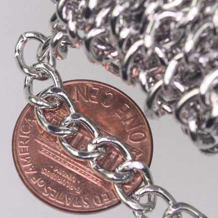 30 ft. Rhodium Plated Big Chunky Curb Chain - 5.5x8.0mm Unsoldered Link - 5580CA