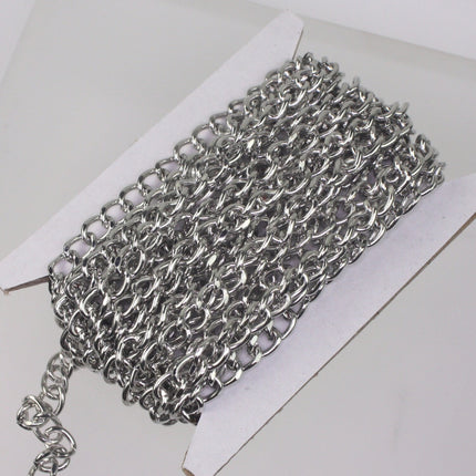 30 ft. Rhodium Plated Big Chunky Curb Chain - 5.5x8.0mm Unsoldered Link - 5580CA