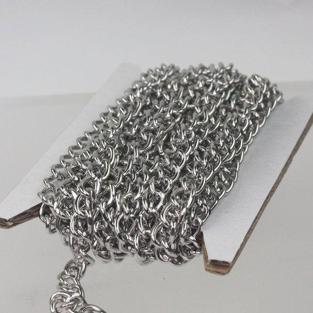 30 ft. Rhodium Plated Big Chunky Curb Chain - 5.5x8.0mm Unsoldered Link - 5580CA