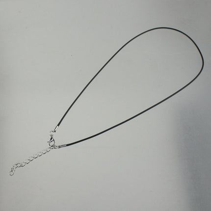 1/5/10/25/50/100pcs 1.5mm/2.0mm 18-20 inch adjustable compressed HIGH quality cotton quality necklace cord - BLACK