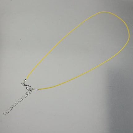 10 Yellow Necklace Cord bulk, 1.5mm 18-20 inch adjustable YELLOW compressed cotton HIGH quality cord necklace - Ship from USA