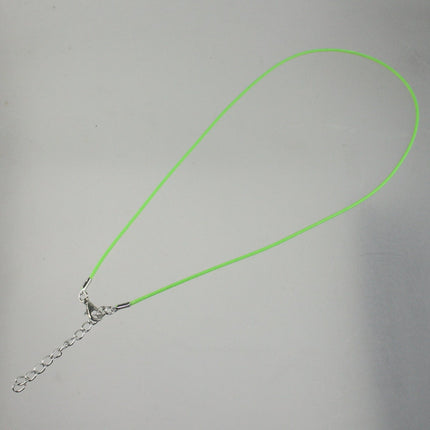 1/5/10/25/50/100pcs 1.5mm/2.0mm 18-20 inch adjustable compressed HIGH quality cotton quality necklace cord - Light Green
