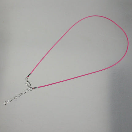 1/5/10/25/50/100pcs 1.5mm/2.0mm 18-20 inch adjustable compressed HIGH quality cotton quality necklace cord - PINK