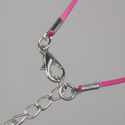 1/5/10/25/50/100pcs 1.5mm/2.0mm 18-20 inch adjustable compressed HIGH quality cotton quality necklace cord - PINK