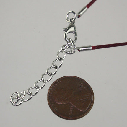 1/5/10/20/50/100pcs 1.5mm/2.0mm 18-20 inch adjustable compressed HIGH quality cotton quality necklace cord - COFFEE