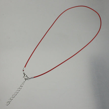 1/5/10/25/50/100pcs 1.5mm/2.0mm 18-20 inch adjustable compressed HIGH quality cotton quality necklace cord - RED