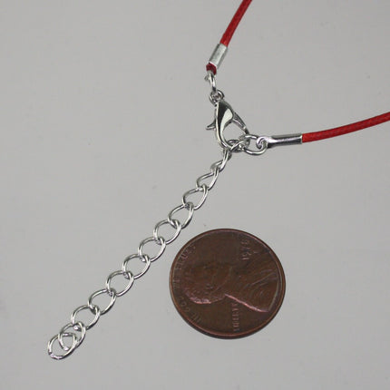 100 Red Necklace Cord bulk, 1.5mm 18-20 inch adjustable RED compressed cotton HIGH quality cord necklace