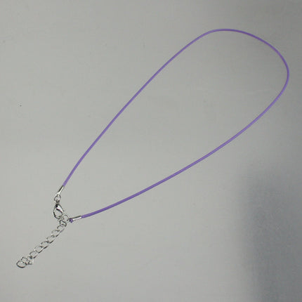 1/5/10/25/50/100pcs 1.5mm/2.0mm 18-20 inch adjustable compressed HIGH quality cotton quality necklace cord - Light Purple