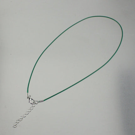 1/5/10/25/50/100pcs 1.5mm/2.0mm 18-20 inch adjustable compressed HIGH quality cotton quality necklace cord - GREEN