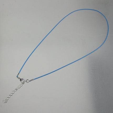 1/5/10/25/50/100pcs 1.5mm/2.0mm 18-20 inch adjustable compressed HIGH quality cotton quality necklace cord - BLUE