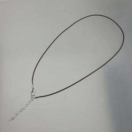 1/5/10/20/50/100pcs 1.5mm/2.0mm 18-20 inch adjustable compressed HIGH quality cotton quality necklace cord - COFFEE