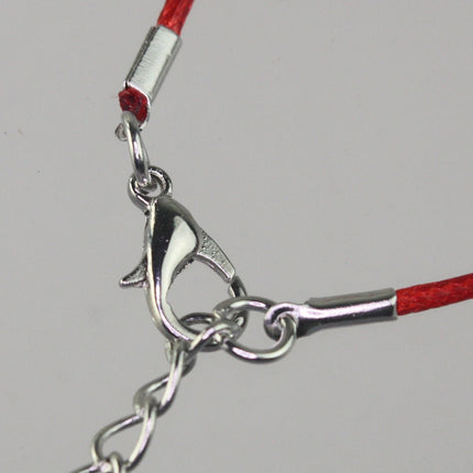 1/5/10/25/50/100pcs 1.5mm/2.0mm 18-20 inch adjustable compressed HIGH quality cotton quality necklace cord - RED