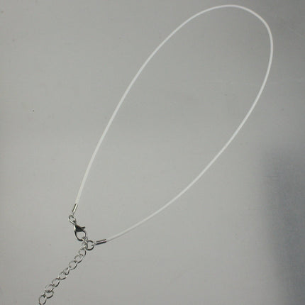 100 White Necklace Cord bulk, 1.5mm 18-20 inch adjustable WHITE compressed cotton HIGH quality cord necklace - Ship from USA