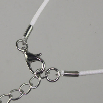 1/5/10/25/50/100pcs 1.5mm/2.0mm 18-20 inch adjustable compressed HIGH quality cotton quality necklace cord - WHITE