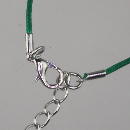 1/5/10/25/50/100pcs 1.5mm/2.0mm 18-20 inch adjustable compressed HIGH quality cotton quality necklace cord - GREEN