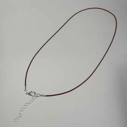 1/5/10/25/50/100pcs 1.5mm/2.0mm 18-20 inch adjustable compressed HIGH quality cotton quality necklace cord - BURGUNDY