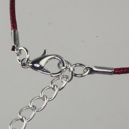 100 burgundy Cord bulk,  1.5mm 18-20 inch adjustable BURGUNDY compressed cotton HIGH quality cord necklace - Ship from USA