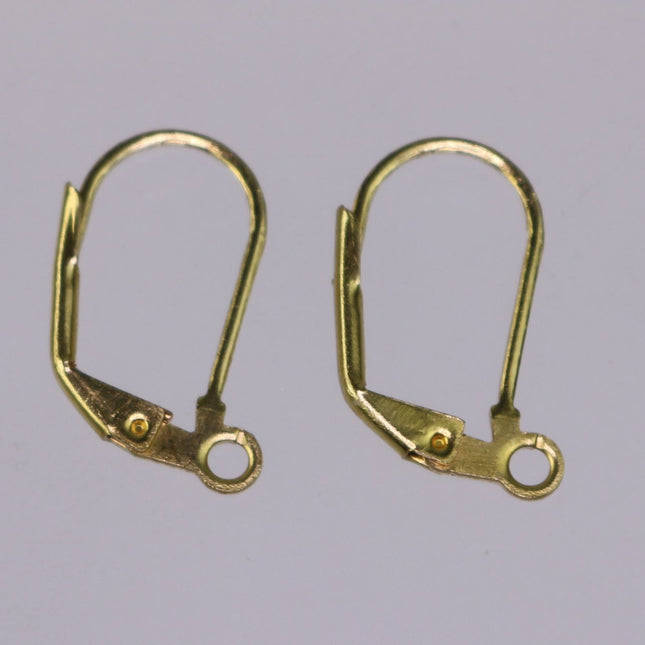 50 raw Brass Bronze Leverback Earrings earwire - 19X10mm