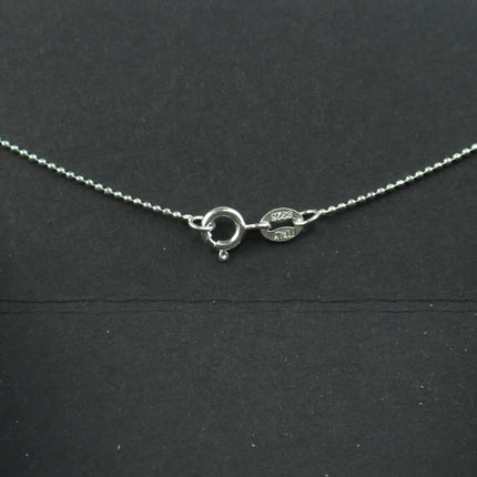 Sterling Silver Necklace Chain - 16 inch 1.0mm Ball - Facet Ball Necklace Chain - Ready to Wear Bulk Wholesale