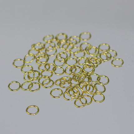 250 RAW Brass Bronze Jump Rings Jumprings - 4mm 24 Gauge 24G (0.5mm) - Clean Edge Cut Saw Cut Jumprings