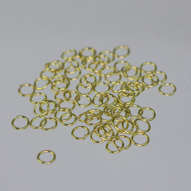 250 RAW Brass Bronze Jump Rings Jumprings - 4mm 24 Gauge 24G (0.5mm) - Clean Edge Cut Saw Cut Jumprings