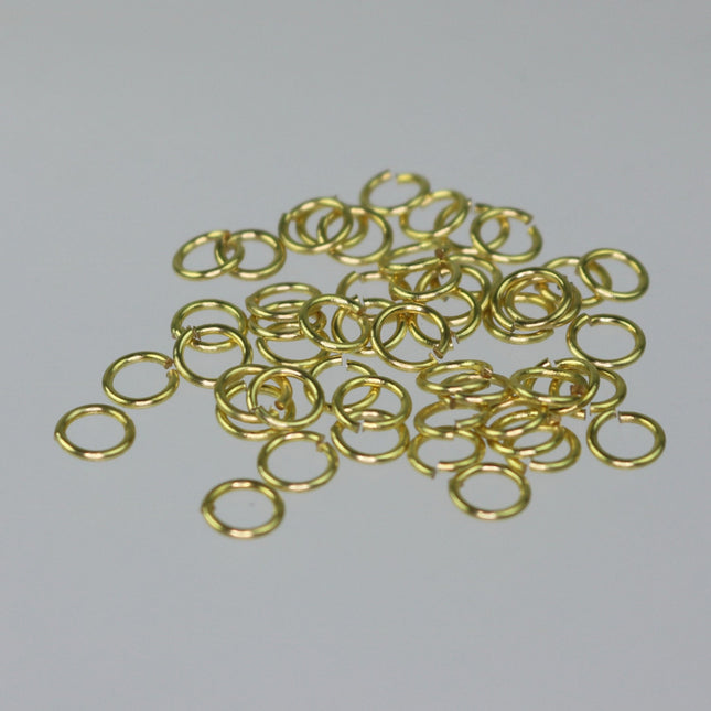 250 RAW Brass Bronze Jump Rings Jumprings - 5mm 18 Gauge 18G (1.0mm) - Clean Edge Cut Saw Cut Jumprings