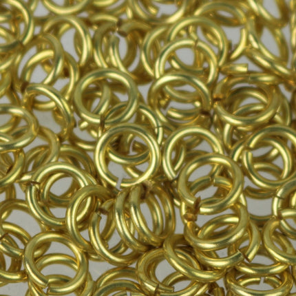 150 RAW Brass Bronze Jump Rings Jumprings - 6mm 18 Gauge 18G (1.0mm) - Clean Edge Cut Saw Cut Jumprings
