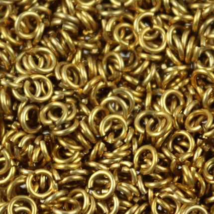 250 RAW Brass Bronze Jump Rings Jumprings - 3mm 22 Gauge 22G (0.6mm) - Clean Edge Cut Saw Cut Jumprings