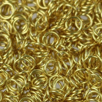 250 RAW Brass Bronze Jump Rings Jumprings - 4mm 24 Gauge 24G (0.5mm) - Clean Edge Cut Saw Cut Jumprings