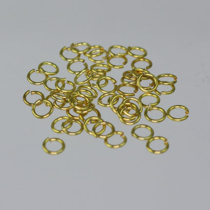 250 RAW Brass Bronze Jump Rings Jumprings - 4mm 21 Gauge 21G (0.7mm) - Clean Edge Cut Saw Cut Jumprings