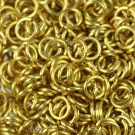 250 RAW Brass Bronze Jump Rings Jumprings - 4mm 22 Gauge 22G (0.6mm) - Clean Edge Cut Saw Cut Jumprings