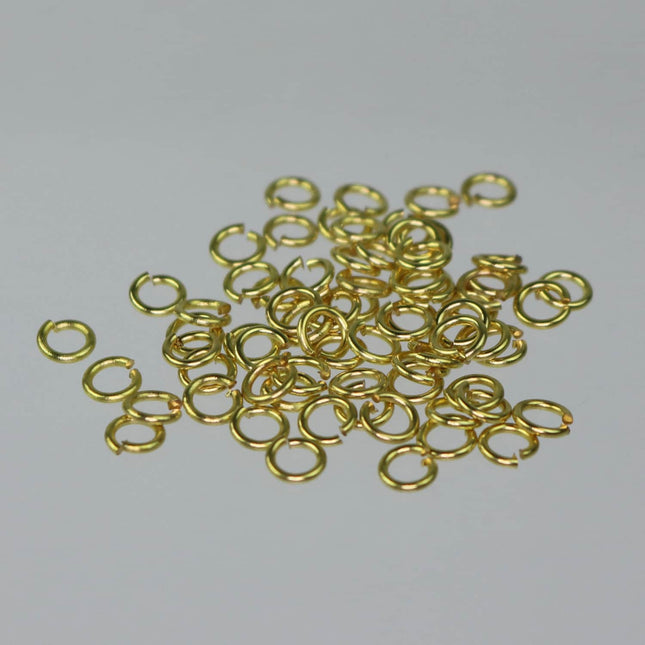 250 RAW Brass Bronze Jump Rings Jumprings - 5mm 21 Gauge 21G (0.7mm) - Clean Edge Cut Saw Cut Jumprings