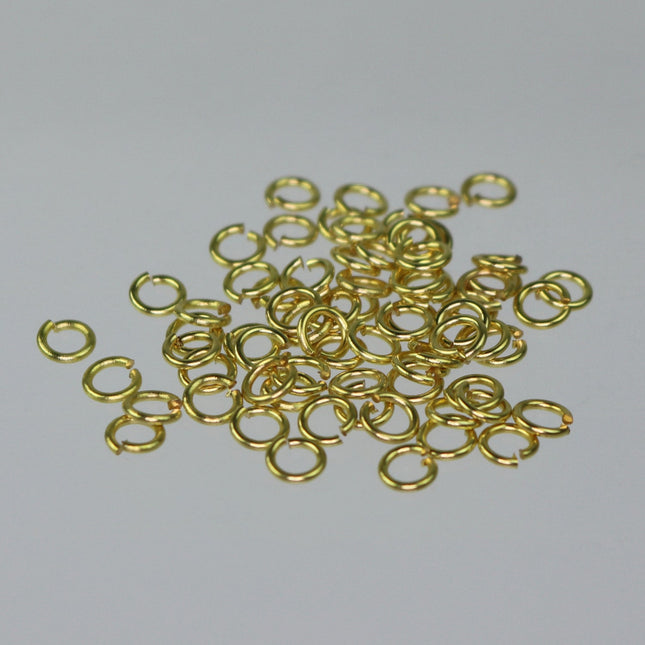250 RAW Brass Bronze Jump Rings Jumprings - 5mm 20 Gauge 20G (0.8mm) - Clean Edge Cut Saw Cut Jumprings