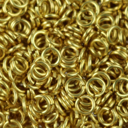 250 RAW Brass Bronze Jump Rings Jumprings - 5mm 21 Gauge 21G (0.7mm) - Clean Edge Cut Saw Cut Jumprings