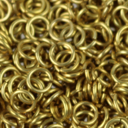 250 RAW Brass Bronze Jump Rings Jumprings - 5mm 18 Gauge 18G (1.0mm) - Clean Edge Cut Saw Cut Jumprings