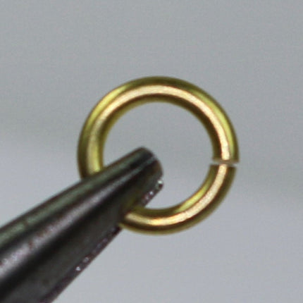 150 RAW Brass Bronze Jump Rings Jumprings - 6mm 18 Gauge 18G (1.0mm) - Clean Edge Cut Saw Cut Jumprings