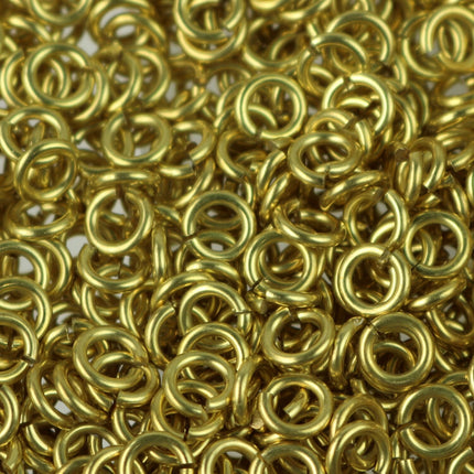 100 RAW Brass Bronze Jump Rings Jumprings - 7mm 20G (0.8mm) 20 Gauge - Clean Edge Cut Saw Cut Jumprings