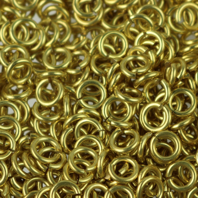 100 RAW Brass Bronze Jump Rings Jumprings - 7mm 20G (0.8mm) 20 Gauge - Clean Edge Cut Saw Cut Jumprings