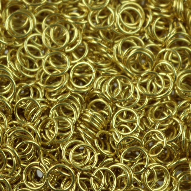 100 RAW Brass Bronze Jump Rings Jumprings - 6mm 20G (0.8mm) 20 Gauge - Clean Edge Cut Saw Cut Jumprings