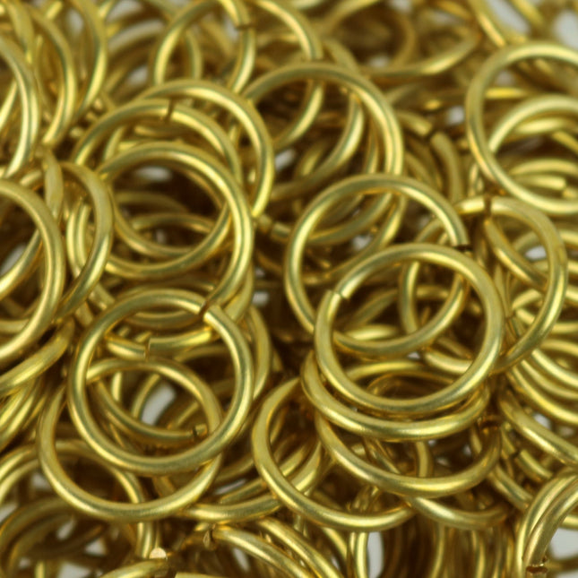 50 RAW Brass Bronze Jump Rings Jumprings - 14mm 15G (1.5mm) 15 Gauge - Clean Edge Cut Saw Cut Jumprings