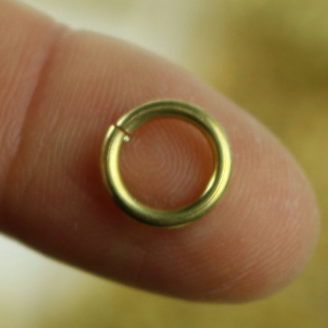1500 RAW Brass Bronze Jump Rings Jumprings - 10mm 15G (1.5mm) 15 Gauge - Clean Edge Cut Saw Cut Jumprings