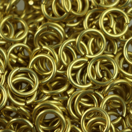 1500 RAW Brass Bronze Jump Rings Jumprings - 10mm 15G (1.5mm) 15 Gauge - Clean Edge Cut Saw Cut Jumprings