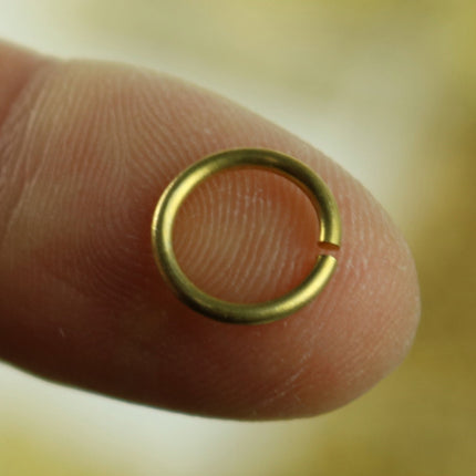 100 RAW Brass Bronze Jump Rings Jumprings - 9mm 16G (1.2mm) 16 Gauge - Clean Edge Cut Saw Cut Jumprings