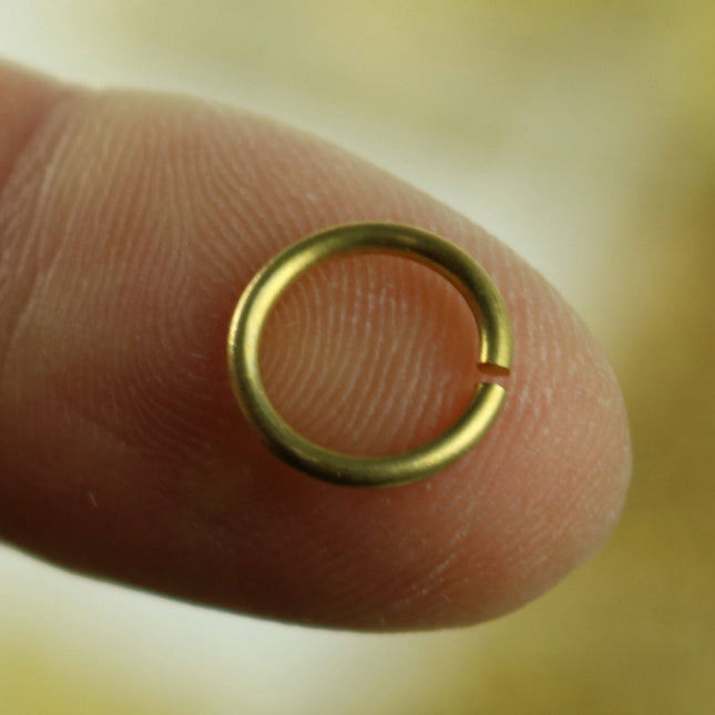 100 RAW Brass Bronze Jump Rings Jumprings - 9mm 16G (1.2mm) 16 Gauge - Clean Edge Cut Saw Cut Jumprings