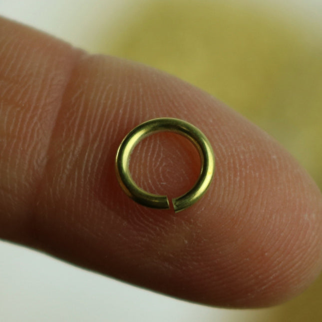 100 RAW Brass Bronze Jump Rings Jumprings - 8mm 16G (1.2mm) 16 Gauge - Clean Edge Cut Saw Cut Jumprings