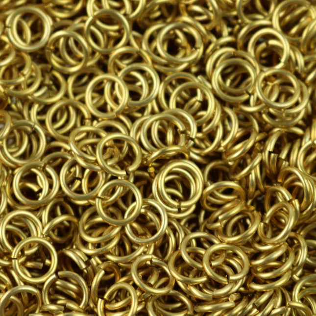 100 RAW Brass Bronze Jump Rings Jumprings - 7mm 16G (1.2mm) 16 Gauge - Clean Edge Cut Saw Cut Jumprings