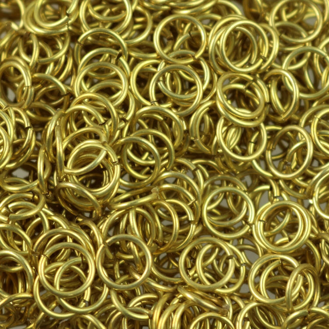 100 RAW Brass Bronze Jump Rings Jumprings - 7mm 18G (1.0mm) 18 Gauge - Clean Edge Cut Saw Cut Jumprings