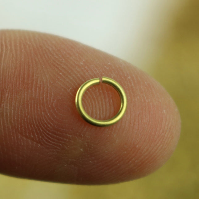 100 RAW Brass Bronze Jump Rings Jumprings - 6mm 20G (0.8mm) 20 Gauge - Clean Edge Cut Saw Cut Jumprings