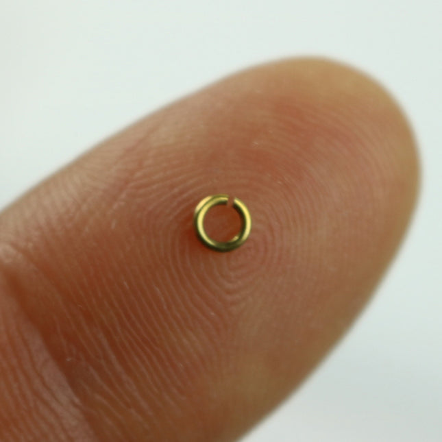 250 RAW Brass Bronze Jump Rings Jumprings - 3mm 24 Gauge 24G (0.5mm)